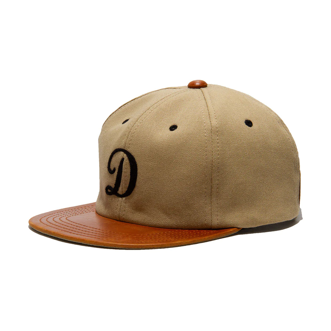 THE.HWDOG&CO 2 TONE LEATHER COTTON CAP(BEIGE)