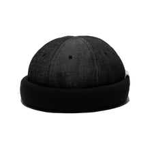 Charger l&#39;image dans la galerie, THE.H.W.DOG RIGID DENIM ROLL CAP (Black)
