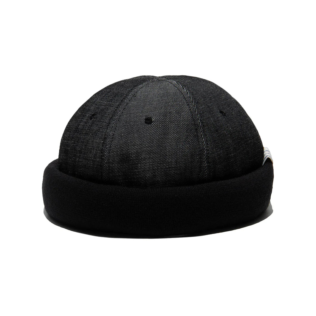 THE.H.W.DOG RIGID DENIM ROLL CAP (Black)