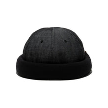 Load image into Gallery viewer, THE.H.W.DOG RIGID DENIM ROLL CAP (Black)
