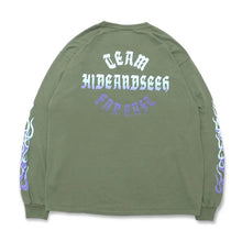 Charger l&#39;image dans la galerie, Hide and Seek Flame L/S Tee 23aw(Army Green)
