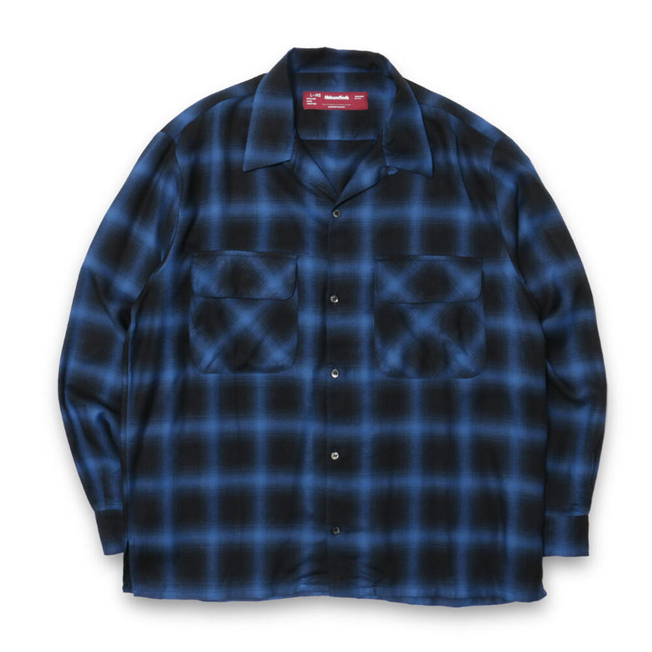Hide and Seek Ombre Check L/S Shirt(23ss)(Blue)