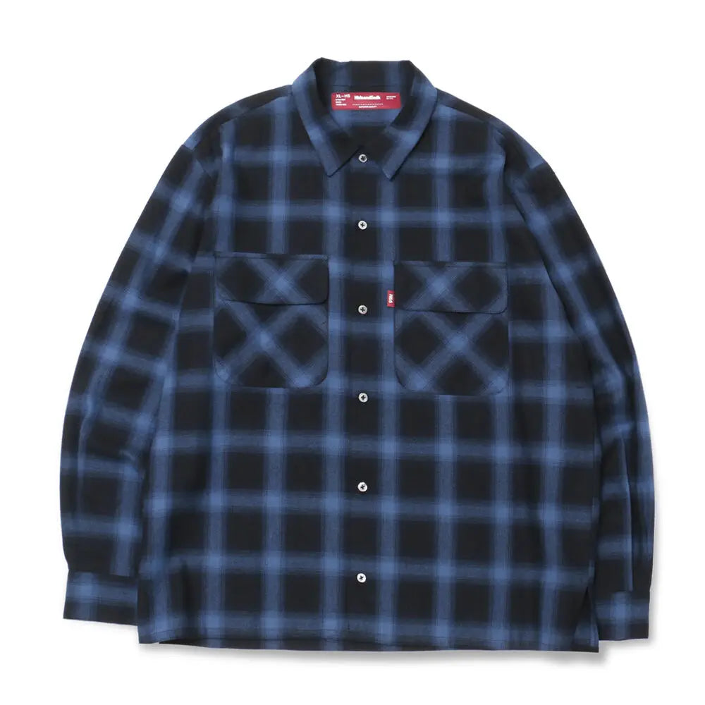 Hide and Seek Ombre Check L/S Shirt 23AW (Blue) – BASE L.H.P