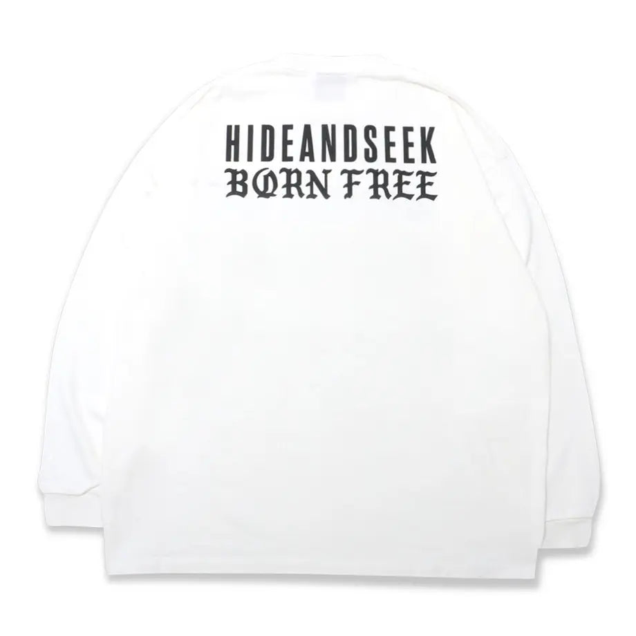 Hide and Seek Born Free L/S Tee 23aw-Heavy Oz (WHT)