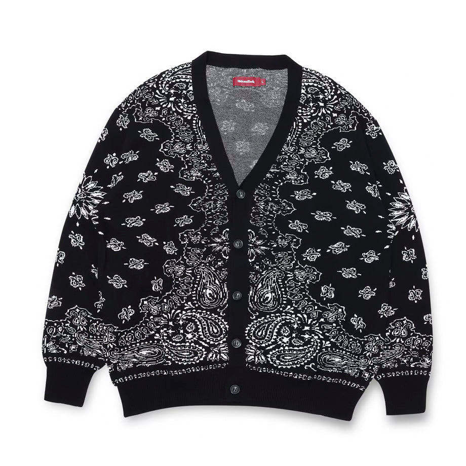 トップス HIDE AND SEEK Bandana Cardigan BLK XL Hide and Seek Bandana Cardigan (Black) – BASE L.H.P