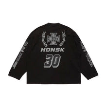 画像をギャラリービューアに読み込む, HideandSeek Racing L/S Tee(Loose Fit)(BLK)
