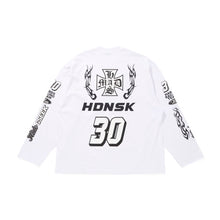 画像をギャラリービューアに読み込む, HideandSeek Racing L/S Tee(Loose Fit)(WHT)
