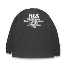 将图片加载到图库查看器，Hide and Seek  H&amp;S Logo L/S Tee 24aw BigSilhouette (D-BLK)
