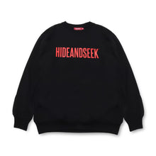 Load image into Gallery viewer, Hide and Seek The H&amp;S Sweat Shirt 24aw (BLK×Red)
