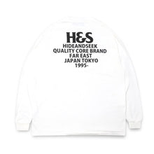 将图片加载到图库查看器，Hide and Seek  H&amp;S Logo L/S Tee 24aw BigSilhouette (WHT)
