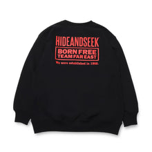 Load image into Gallery viewer, Hide and Seek The H&amp;S Sweat Shirt 24aw (BLK×Red)
