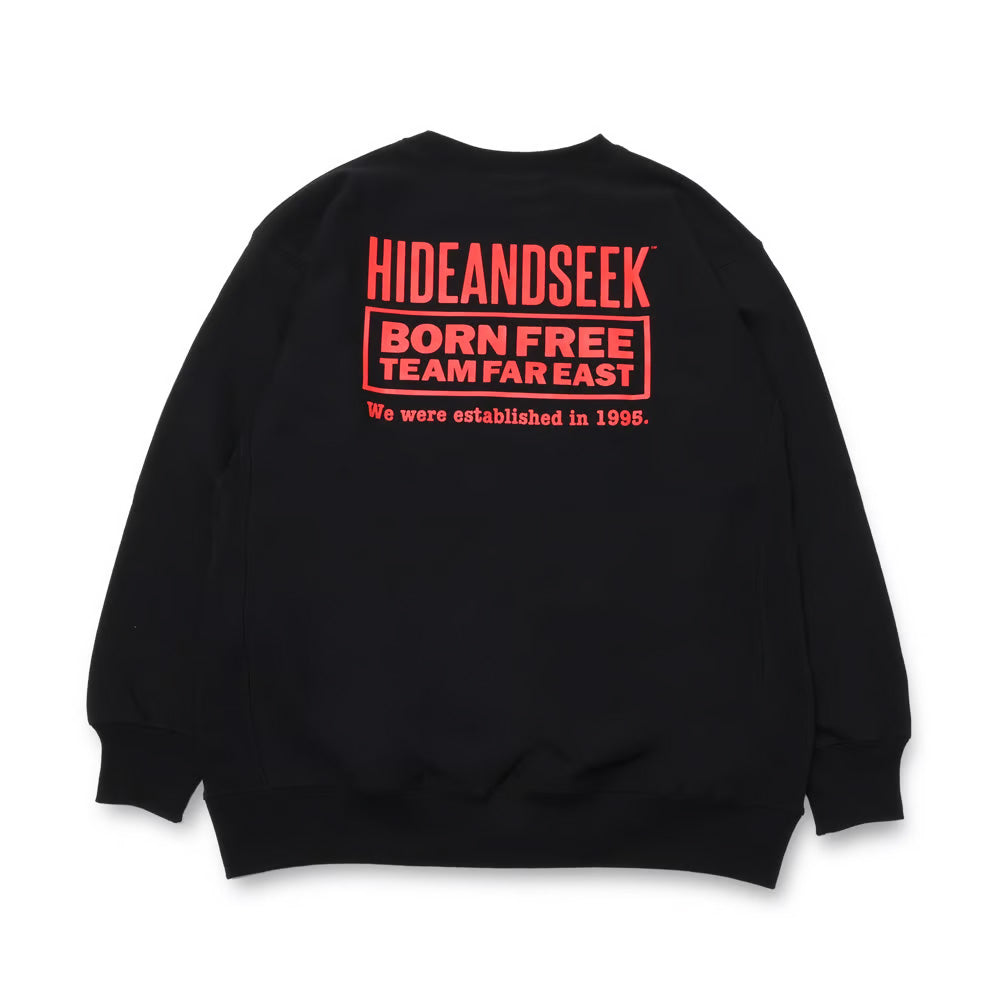 Hide and Seek The H&S Sweat Shirt 24aw (BLK×Red)