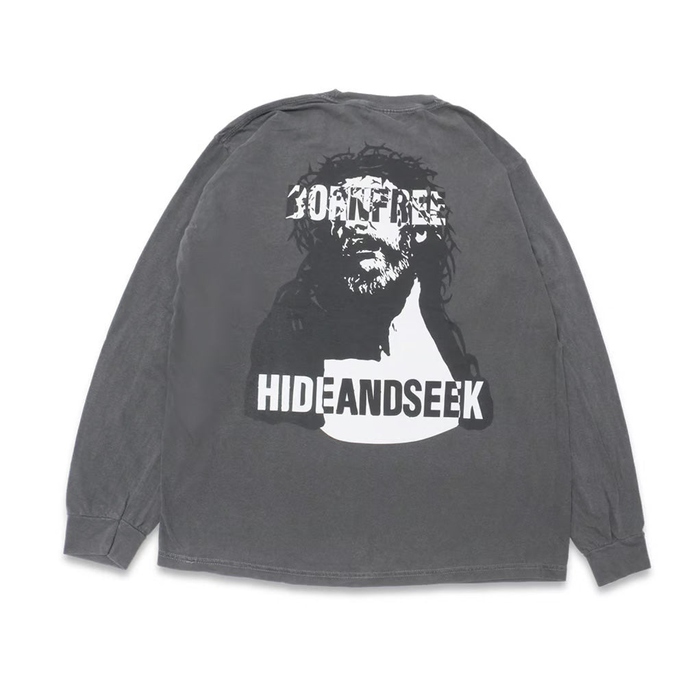 トップス Hide and Seek Jesus L/S Tee BLACK HIDE AND SEEK]Jesus L/S Tee(23aw)/ BLACK – R&Co.