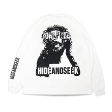 Load image into Gallery viewer, Hide and Seek Jesus L/S Tee WHT×BLK(Back)
