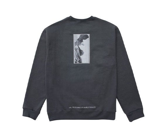 D/HILL Charcoal Grey “Winged Victory” Nike of Samothrace Sweatshirt