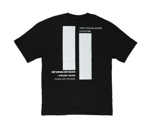 D/HILL Black “VIOLENT GRIND” Short Sleeve T-shirt