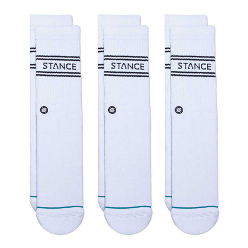 Stance Socks Basic 3pac Crew(White)