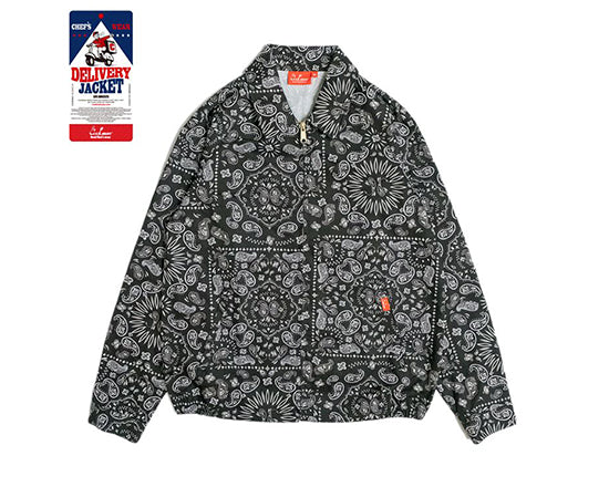 COOK MAN Delivery Jacket Paisley (Black)