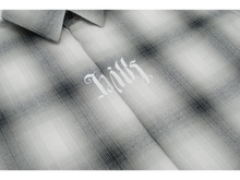 Load image into Gallery viewer, D / Hill Black &amp; White &quot;Hills Lover Ambigram&quot; Shadowcheck Shirt

