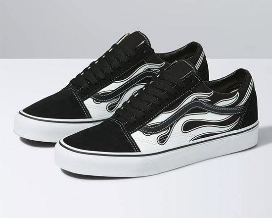 VANS FLAME OLD SKOOL (BLACK WHITE) – BASE - Main Image