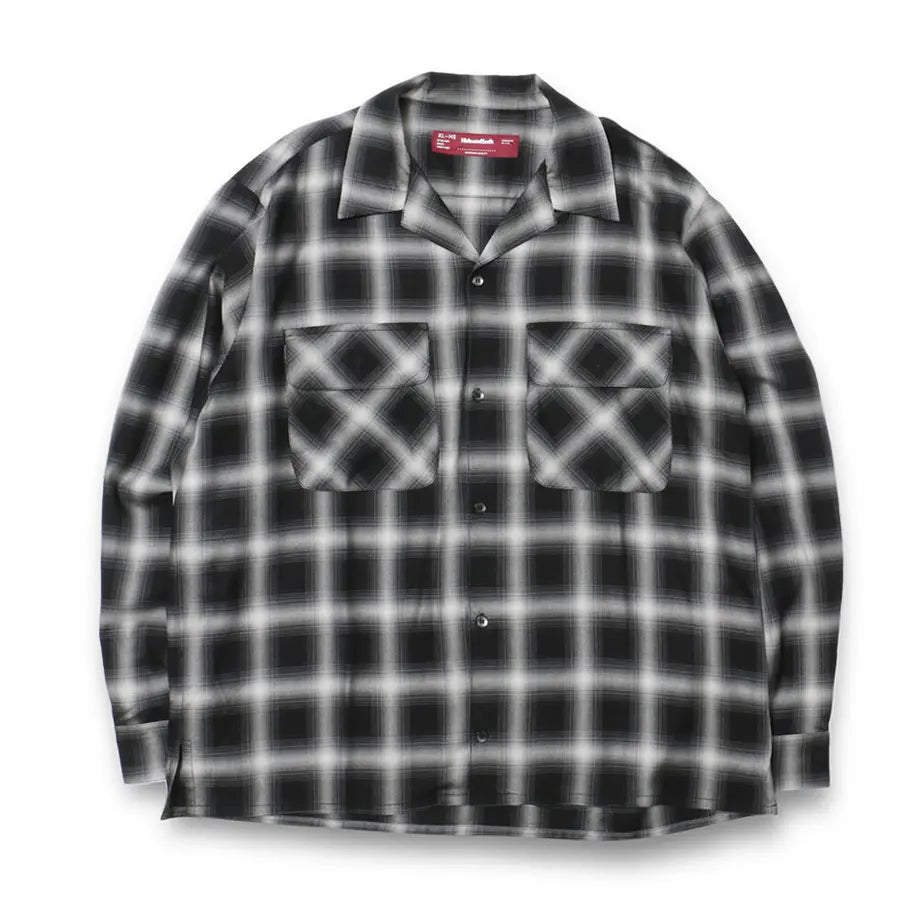 Hide and Seek Ombre Check L/S Shirt(23ss)(BLK)