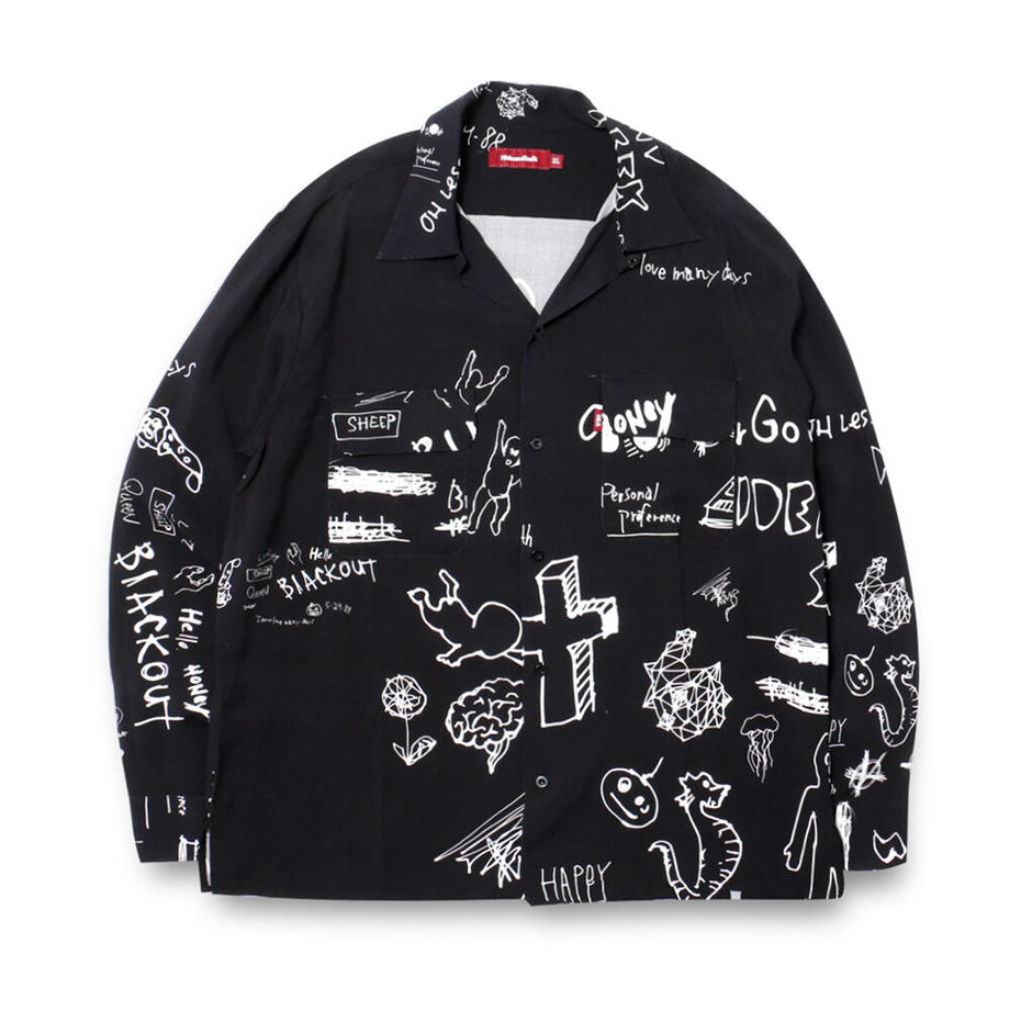 Hide and Seek Diary L/S Shirt(BLK)