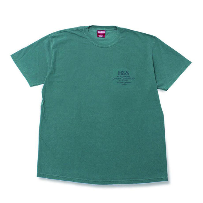 Hide and Seek H&S Logo S/S Tee(Garment Dye Green)