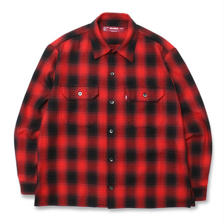 Hide and Seek Ombre Check L/S Shirt 22aw (Red) – BASE L.H.P