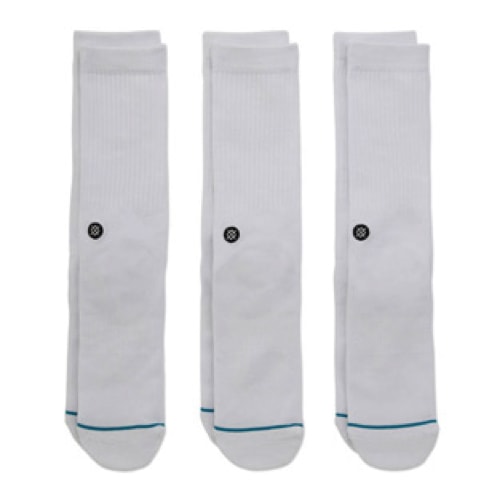 Stance Socks Icon 3pac (White)