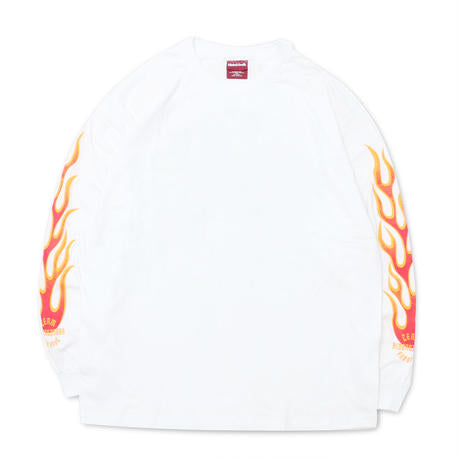 Hide and Seek Flame L/S Tee(WHT) – BASE L.H.P