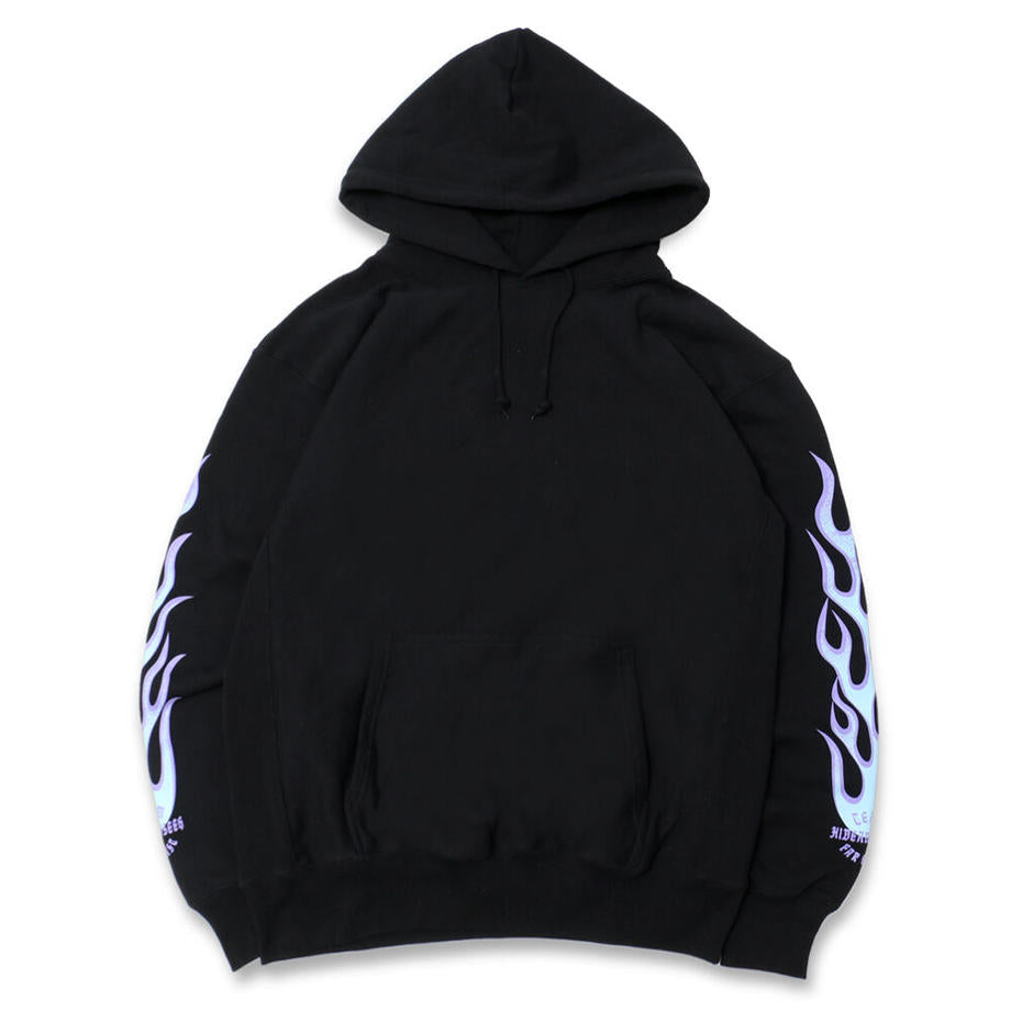 Hide and Seek Flame Hooded Sweat Shirt (Black) – BASE L.H.P