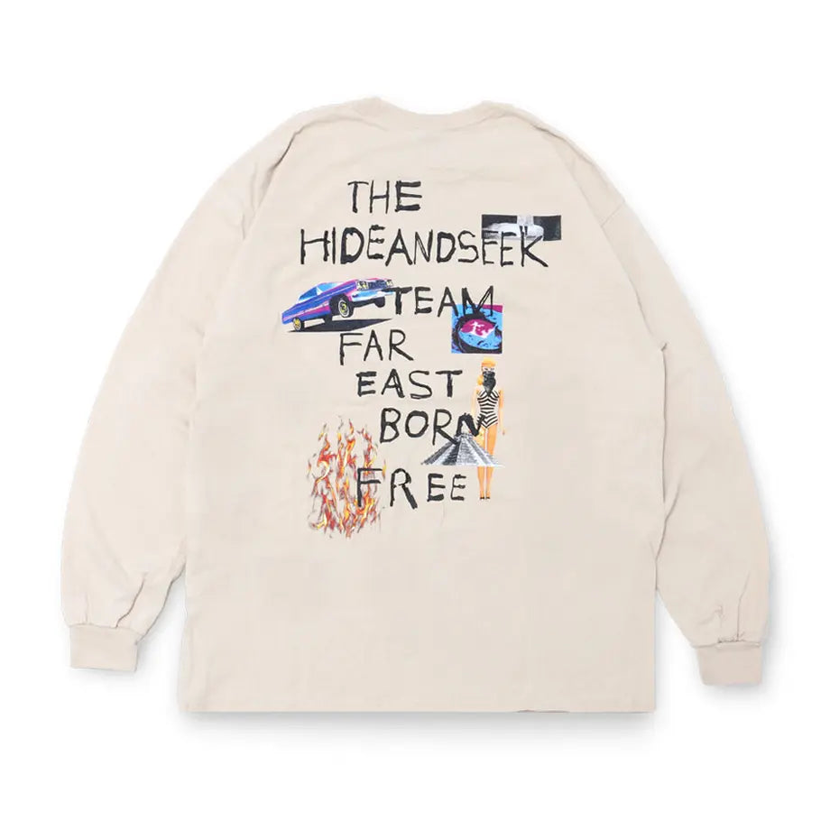 Hide and Seek Collage L/S Tee(23ss) (Sand)