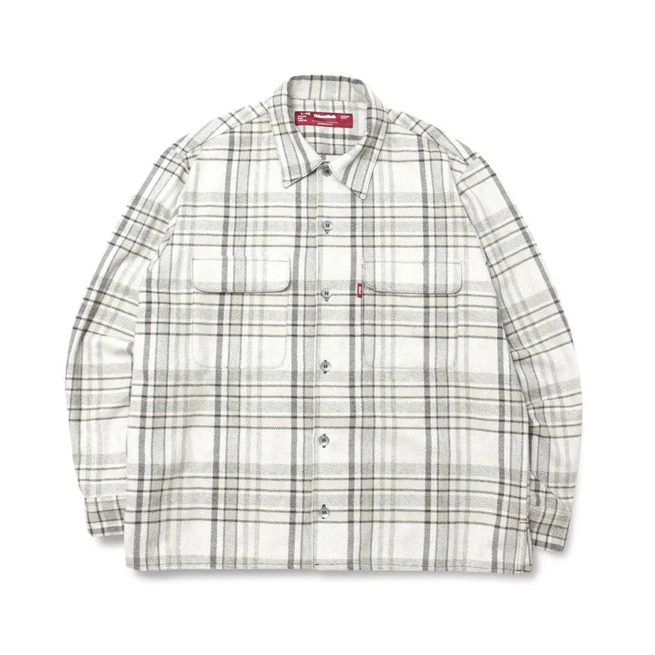 Hide and Seek Check L/S Shirt 22aw (WHT)