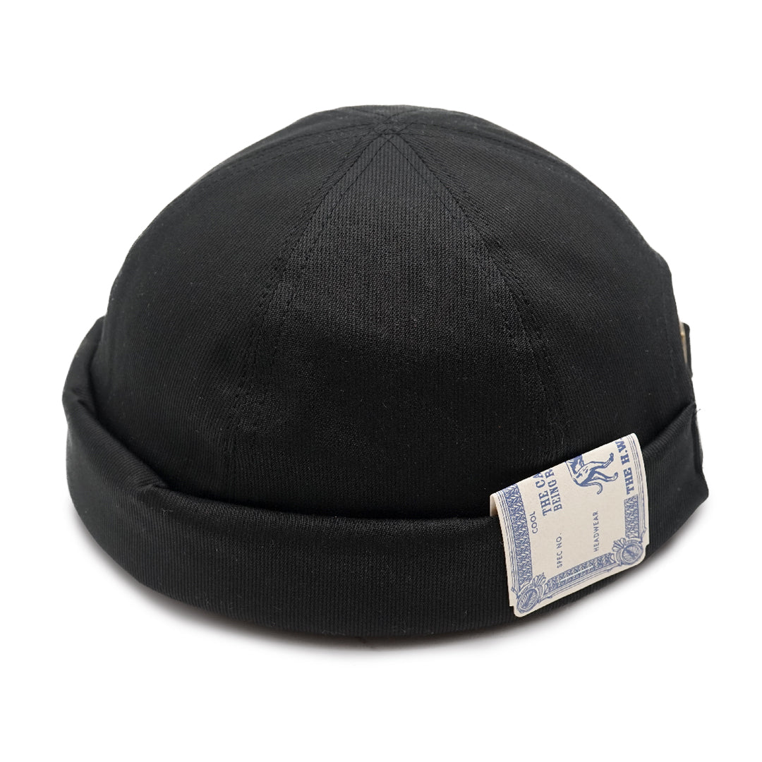 THE.H.W.DOG PIQUE ROLL CAP(Black) – BASE L.H.P